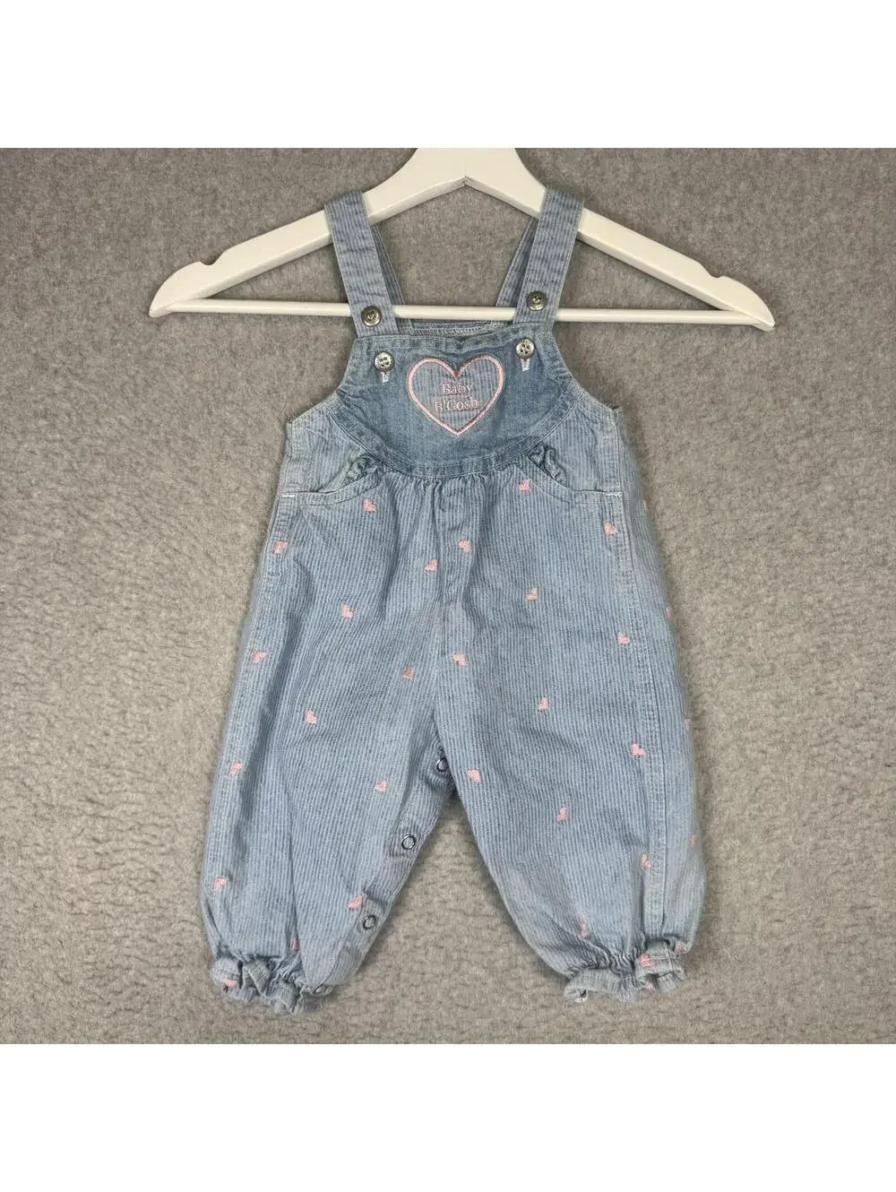 Vintage Osh Kosh Baby B'Gosh Kids Size 6-9MO Blue Overalls Rare
